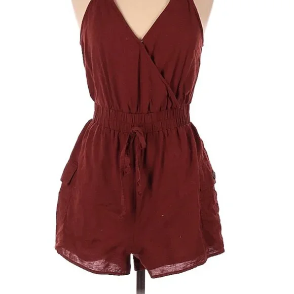 American Eagle Outfitters Orange Women's Romper M - Picture 2 of 4